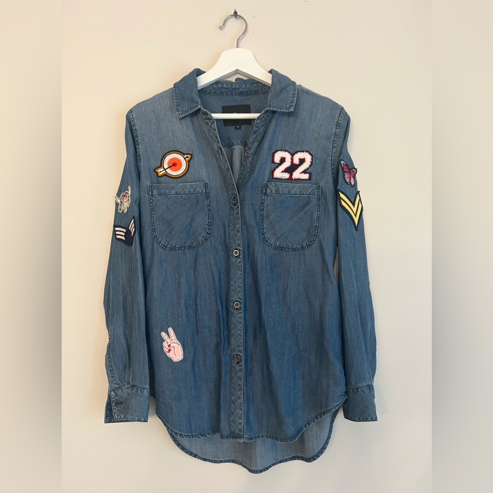 Rails Patchwork Chambray Button Down - image 1